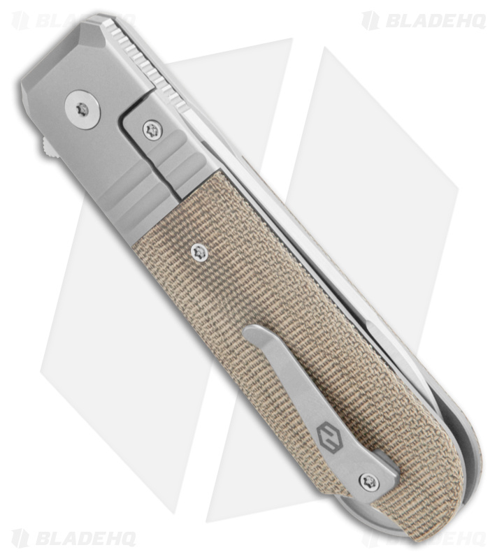 Karbon Knives Ahoy Frame Lock Knife Titanium/Natural Micarta (3.1" Satin)