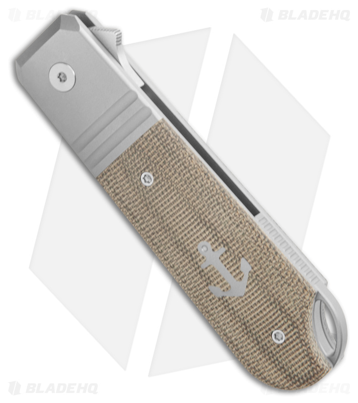 Karbon Knives Ahoy Frame Lock Knife Titanium/Natural Micarta (3.1" Satin)