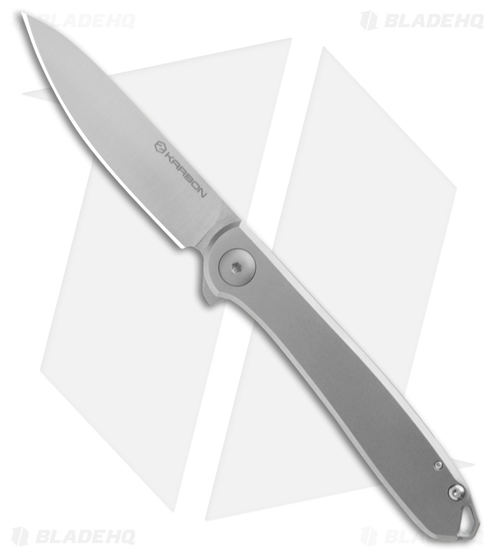 Karbon Knives Tidbit Frame Lock Knife Gray Steel (3" Satin)
