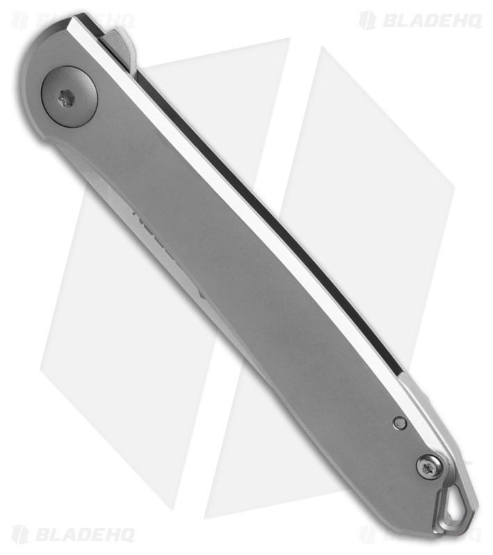 Karbon Knives Tidbit Frame Lock Knife Gray Titanium (3" Satin S35VN) Exclusive