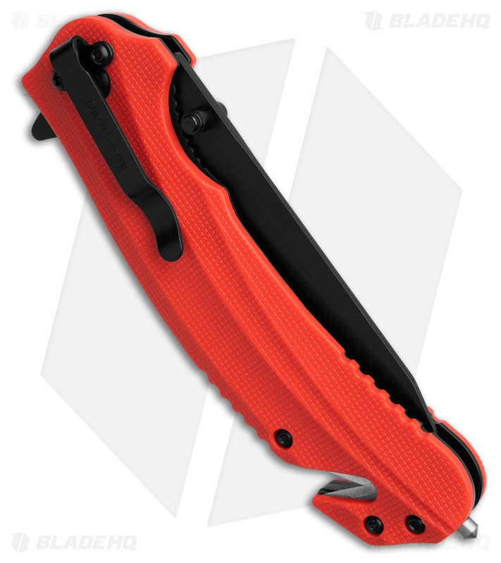 Kershaw Barricade Assisted Knife Orange GFN (3.5" Black Oxide Serr) 8650ST