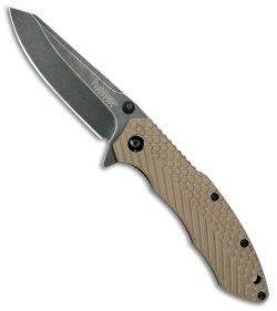 Kershaw Brookside Spring Assisted Liner Lock Knife Tan GFN (3.25&quot; Black SW) | 208731