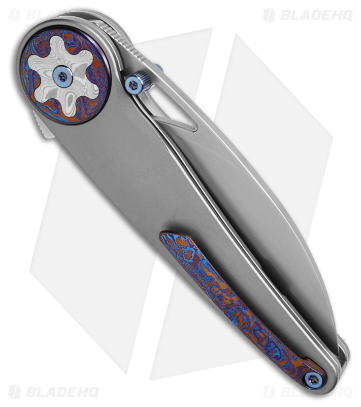 Ketuo Happy Hour Liner Lock Knife Titanium + Timascus & Damasteel (3.5" BB)