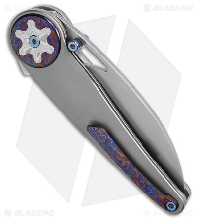 Ketuo Happy Hour Liner Lock Knife Titanium + Timascus & Damasteel (3.5" BB)