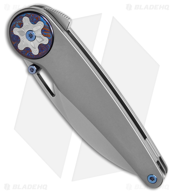 Ketuo Happy Hour Liner Lock Knife Titanium + Timascus & Damasteel (3.5" BB)