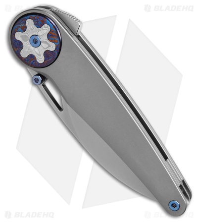 Ketuo Happy Hour Liner Lock Knife Titanium + Timascus & Damasteel (3.5" BB)