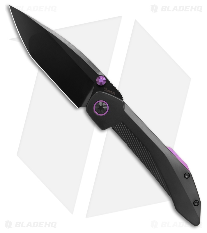 Ketuo Stabitha Frame Lock Black/Purple Titanium (3.75" DLC) KETM0130