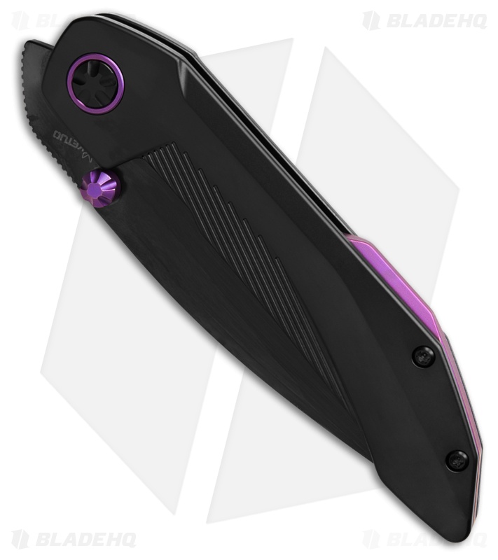 Ketuo Stabitha Frame Lock Black/Purple Titanium (3.75" DLC) KETM0130