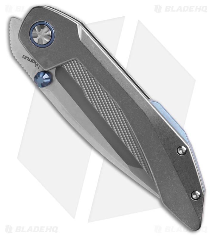 Ketuo Stabitha P Frame Lock Gray/BlueTitanium (3.75" Stonewash) KETM0128