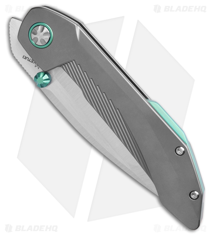 Ketuo Stabitha S Frame Lock Gray/Teal Titanium (3.75" Satin) KETM0129