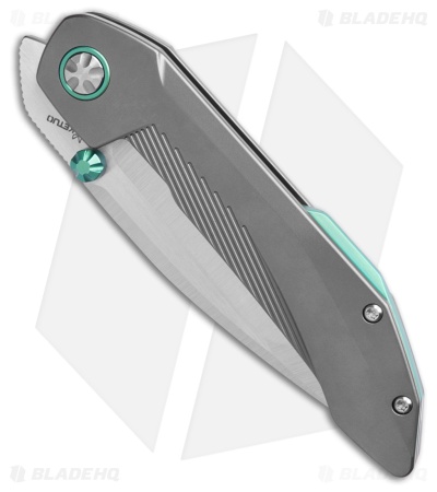Ketuo Stabitha S Frame Lock Gray/Teal Titanium (3.75" Satin) KETM0129
