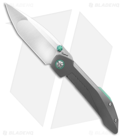 Ketuo Stabitha S Frame Lock Gray/Teal Titanium (3.75" Satin) KETM0129