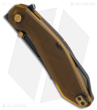 Ketuo Syndicate Liner Lock Knife Yellow PEI (3.75" Black Stonewash)