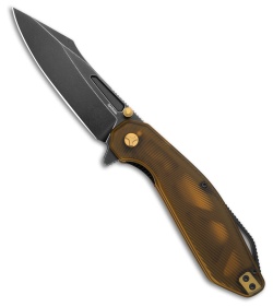 Ketuo Syndicate Liner Lock Knife Yellow PEI (3.75" Black Stonewash)