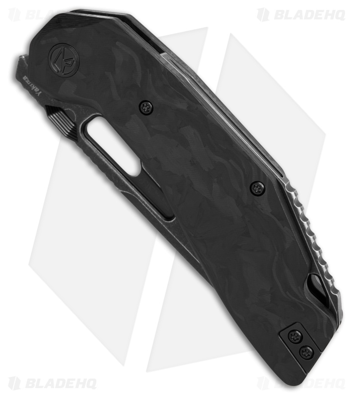 Ketuo Yakuza Liner Lock Knife Black Carbon Fiber (3.3" Dark Stonewash)