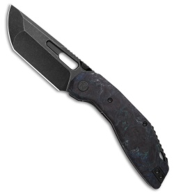 Ketuo Yakuza Liner Lock Knife Black/Green Carbon Fiber (3.3" Dark Stonewash)