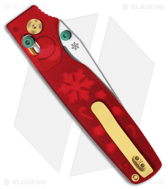 美品　Killer Prime Signature RED FRAME Kizer Original 2 Clutch Lock Knife Christmas Greetings Red Acrylic