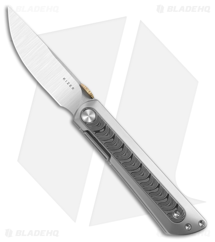 Kizer Quoll | Titanium | Drop Point Satin S45VN