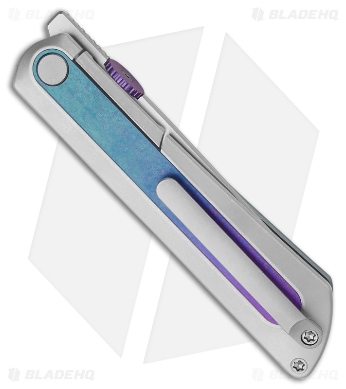 Kizer Quoll | Blue/Gray Titanium | Drop Point SW S45VN