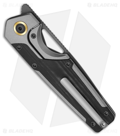 Kizer Serpentine Frame Lock Knife Titanium/Black Micarta (3.5" Matte DLC Ultra)
