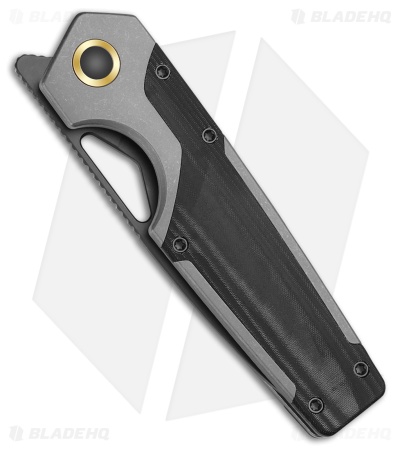 Kizer Serpentine Frame Lock Knife Titanium/Black Micarta (3.5" Matte DLC Ultra)
