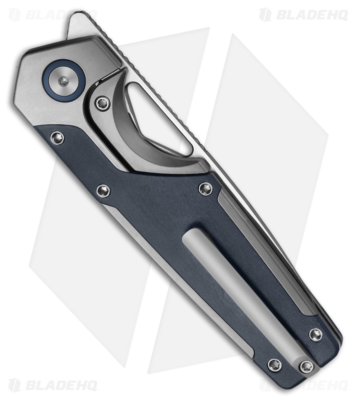 Kizer Serpentine | Titanium Blue Richlite | Satin M390