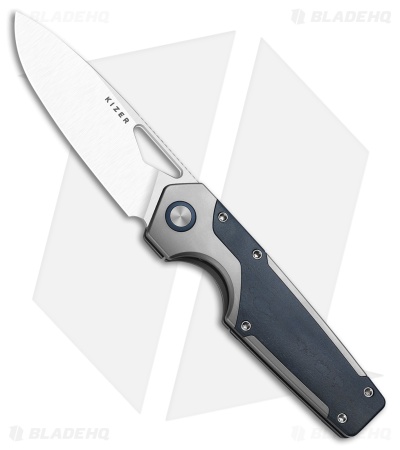 Kizer Serpentine Frame Lock Knife Titanium/Blue Richlite (3.5" Satin)