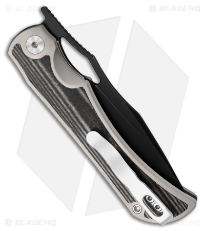 Kizer Allure Liner Lock Knife Titanium + Norplex UltreX Micarta (3.5" Black SW)