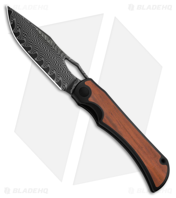 Kizer Allure Liner Lock Knife Black Titanium + Panama Rosewood (3.5" Damascus)