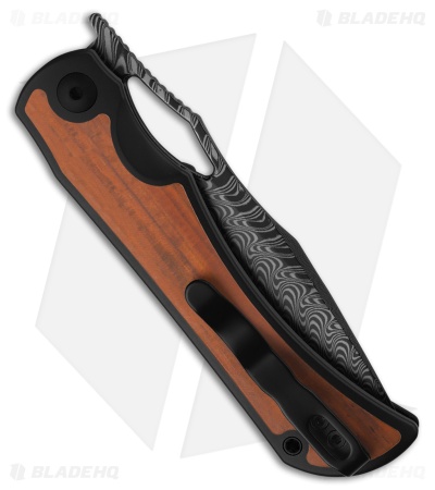 Kizer Allure Liner Lock Knife Black Titanium + Panama Rosewood (3.5" Damascus)