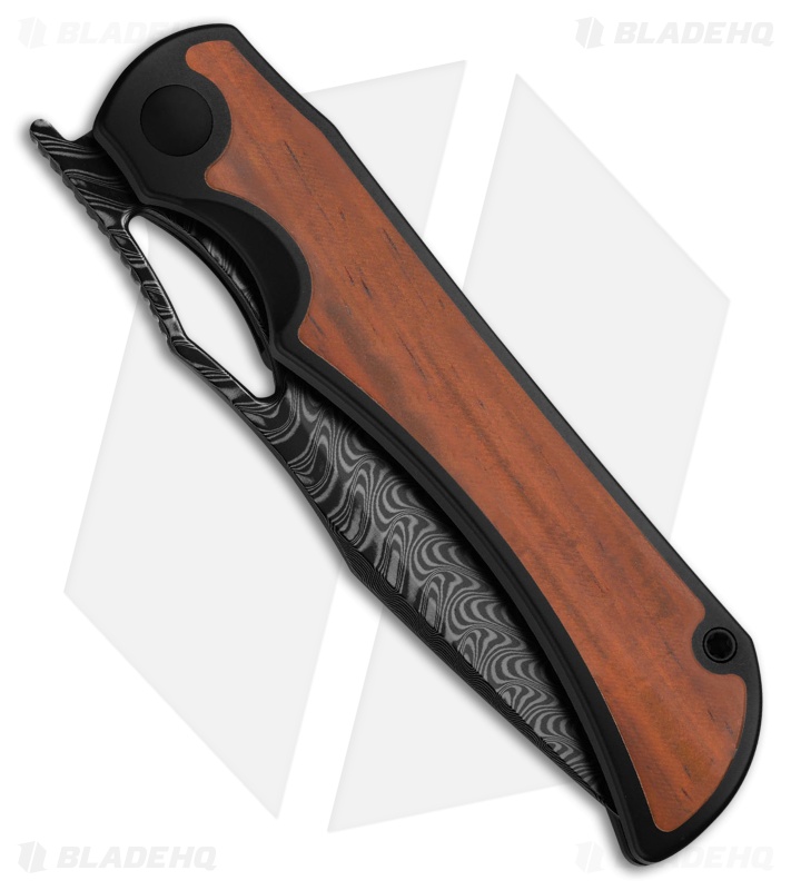Kizer Allure Liner Lock Knife Black Titanium + Panama Rosewood (3.5" Damascus)
