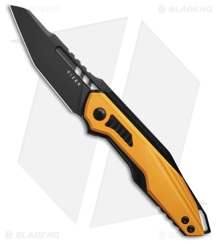 Kizer Zero Knife Black/Yellow Aluminum/Ti Black
