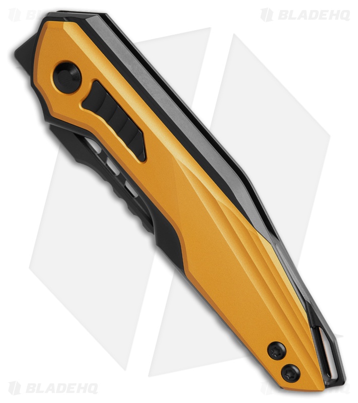 トイガン zero Kizer Zero Knife Black/Yellow Aluminum/Ti Black