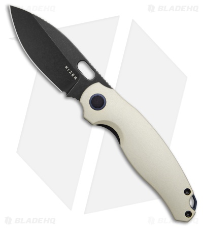 Kizer Seagull Tan Al Drop Point Black SW 14C28N