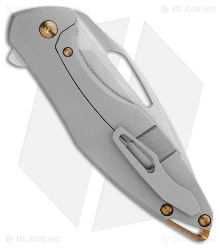 Koenig Arius Frame Lock Knife Titanium Bronze Hardware