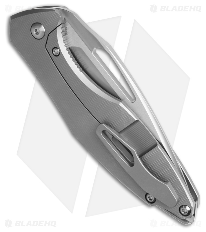 ダイアナ　ウエストニッパー　Q/EQ ショート　アイリスグレー Koenig Arius Frame Lock Knife Titanium Plexa Pattern