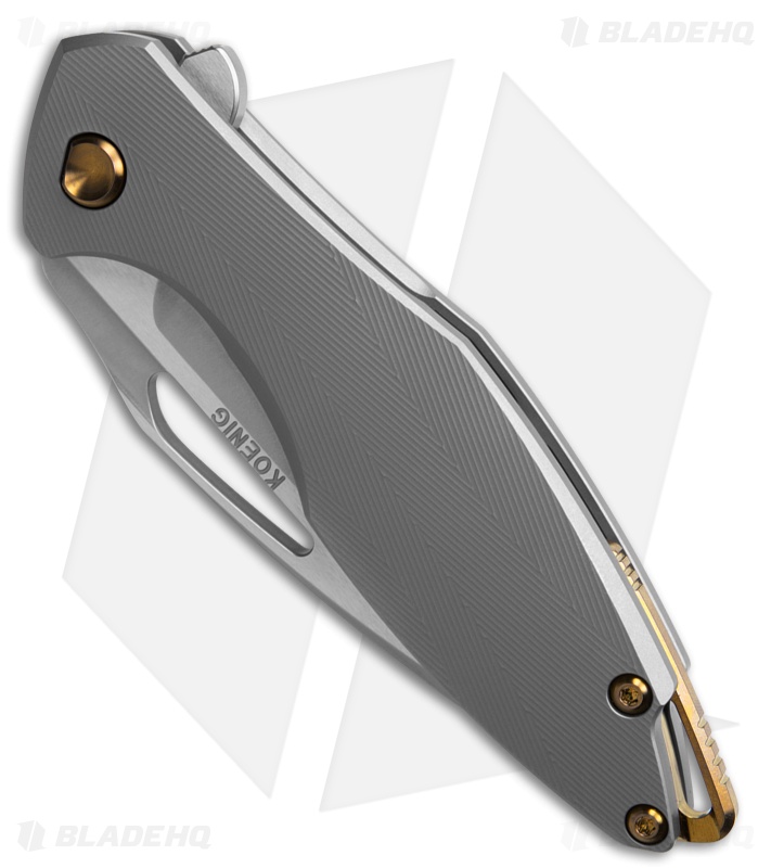 Koenig Arius Milled Pattern Titanium/Bronze Hardware (3.5" Burnished)  *DISC*