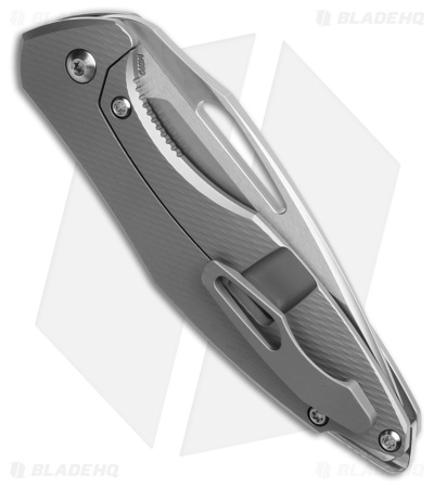 Koenig Mini Arius Frame Lock Knife Corda Pattern Titanium Raw Hardware (3" BB)