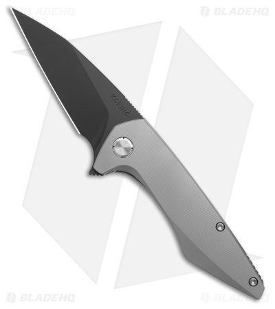 Koenig Mini Goblin Frame Lock Knife Titanium + Satin Hardware (3" Matte DLC)