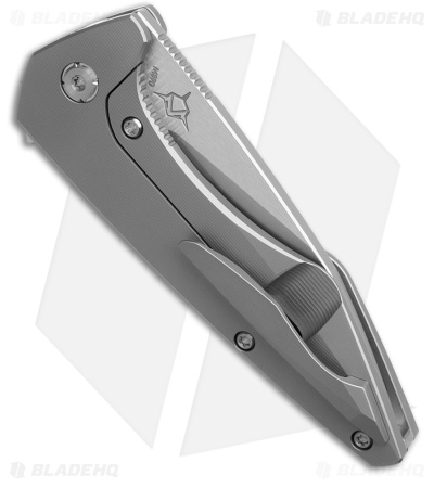 Koenig Mini Goblin Frame Lock Knife Titanium + Silver Hardware (3" Burnished PF)