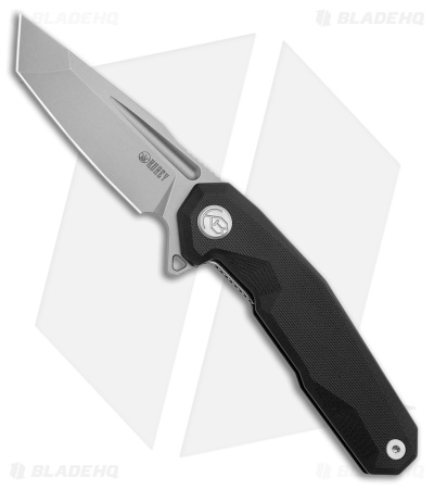 Kubey Carve Nest Liner Lock Knife Black G-10 (3.5" Satin)