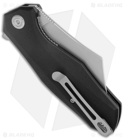 Kubey Echo Nest Cleaver Liner Lock Knife Black G-10 (3.2" Stonewash)  