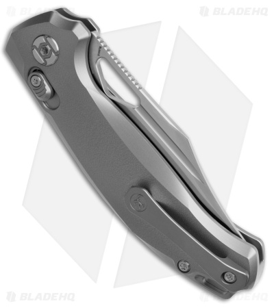 Kunwu DJANGO Clip Point XT Lock Knife Titanium (3.2" Satin ELMAX)