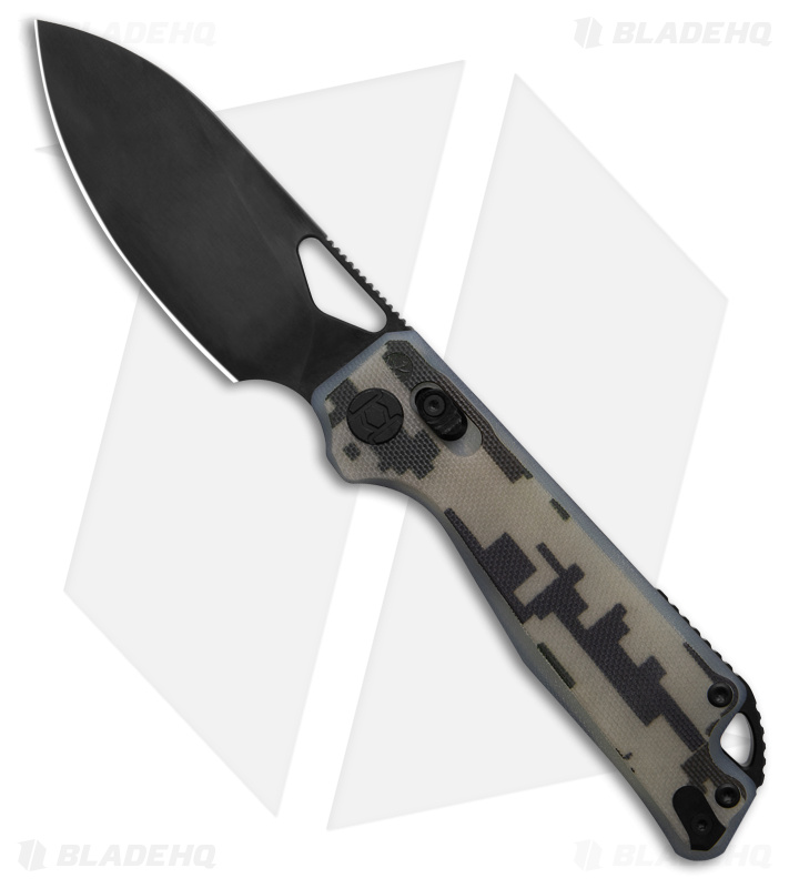 新品未使用motto_Camo（グレー）kuma.SHSver. Kunwu Knives PULSAR Camo G-10 (Black Elmax) - Blade HQ