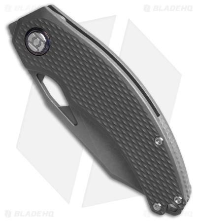 Kunwu Knives Padre Vanax Frame Lock Knife Stonewash Titanium (3.4" SW) K706T-1