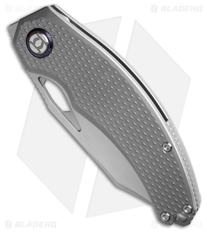 Kunwu Knives Padre Vanax Frame Lock Knife Titanium  (3.4" Satin) K706T-2