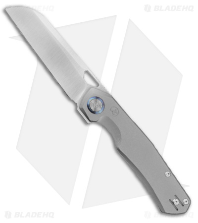 Kunwu SHEEPSFOOT TAO Knife Gray Ti (Satin Vanax) - Blade HQ