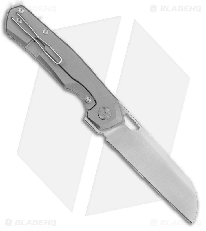 Kunwu SHEEPSFOOT TAO Knife Gray Ti (Satin Vanax) - Blade HQ