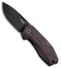 LionSteel Nano Frame Lock Knife Black Ti/Purple Haze Fatcarbon (2.6&quot; Old Black) | 214064