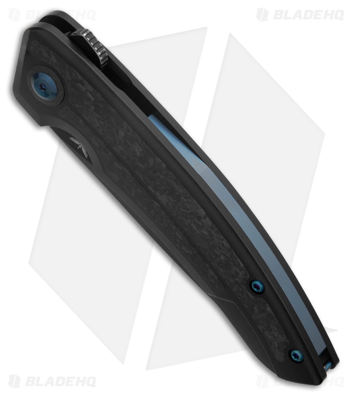 Legion Steel The Asgeir Frame Lock Knife Black Ti + Shred CF (3.5" Black SW)